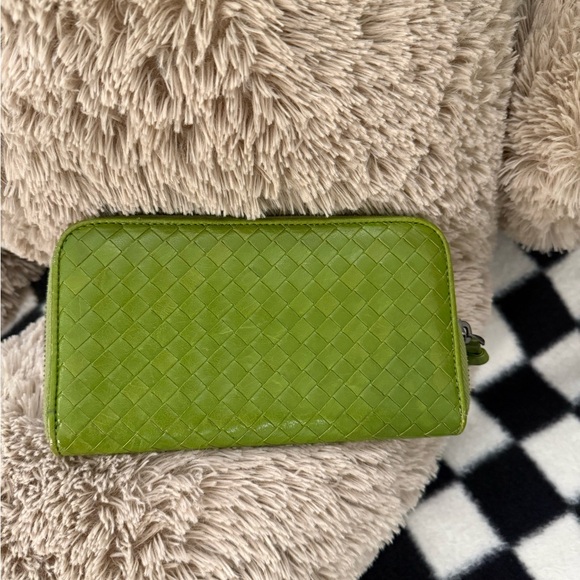 Bottega Veneta Handbags - Bottega Veneta Lambskin Intrecciato Zip Around Wallet - Green